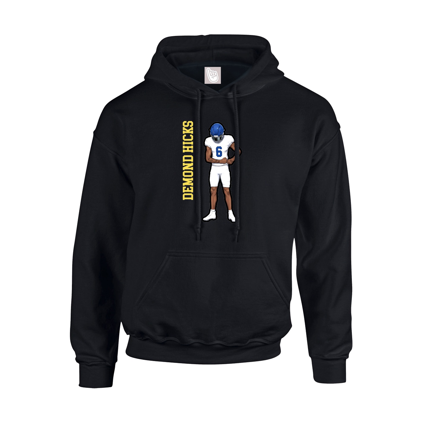 Youth Hoodie — Name Vertical in Black