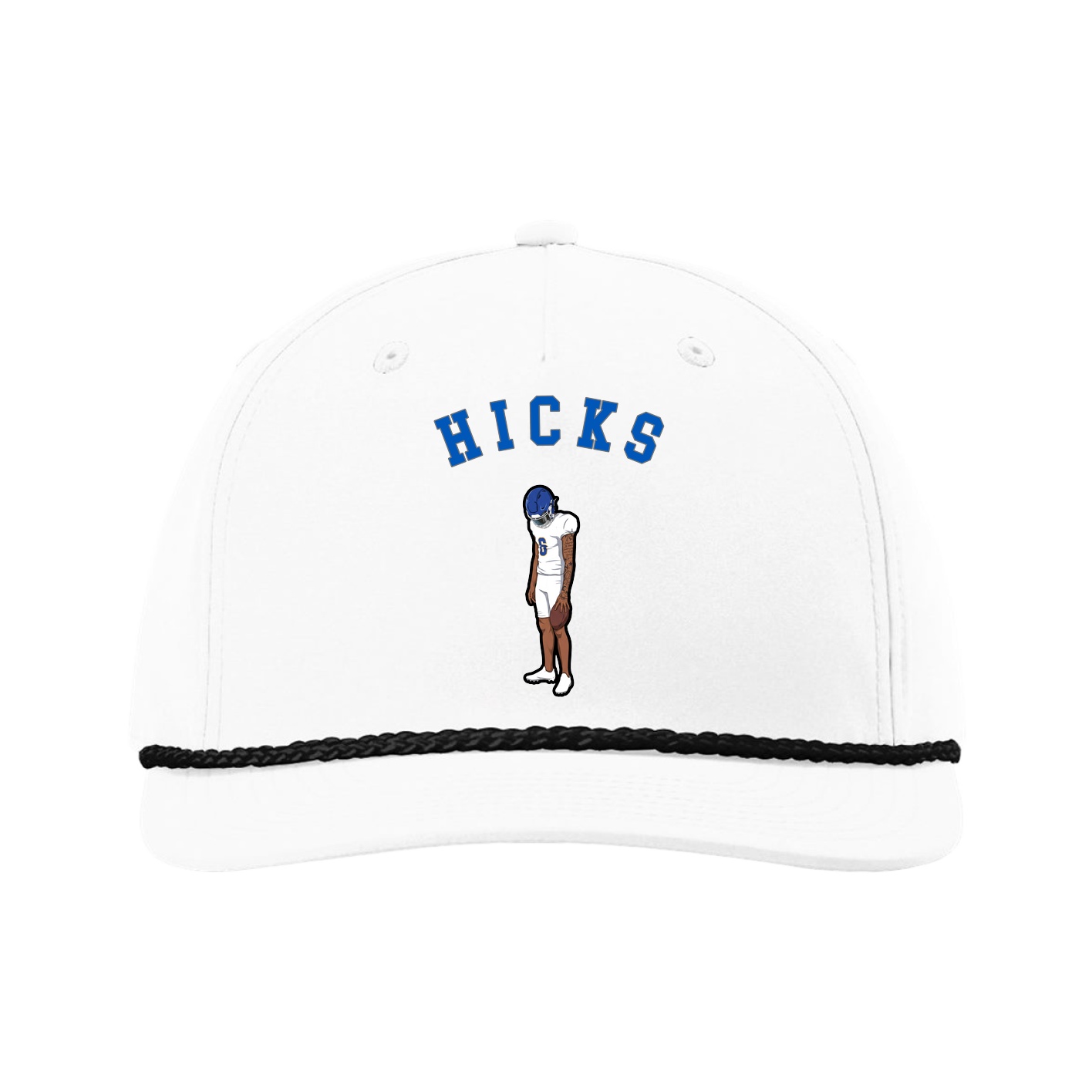 Five-Panel Classic Rope Cap — Shirsey Arch in White