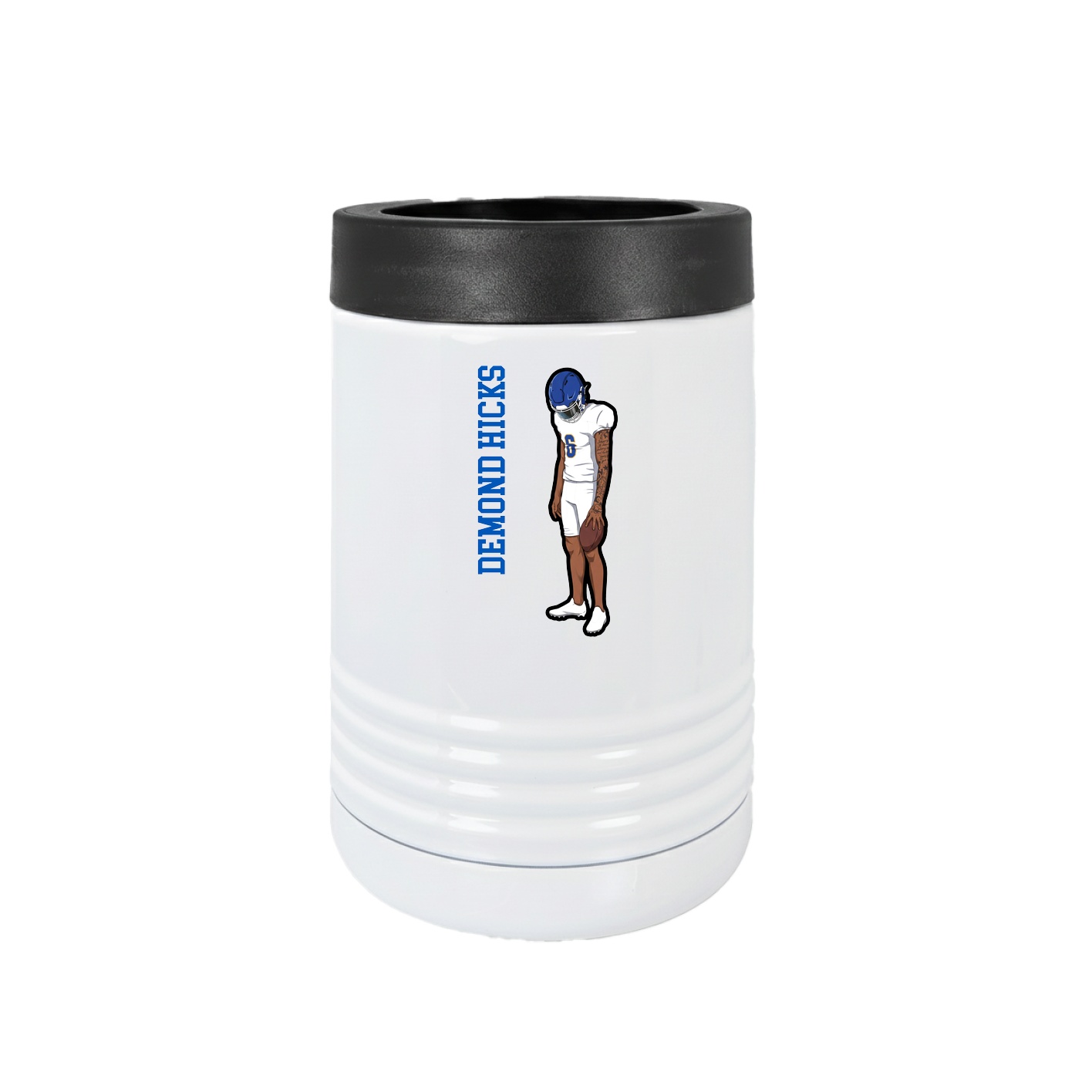 Beverage Holder — Name Vertical in White