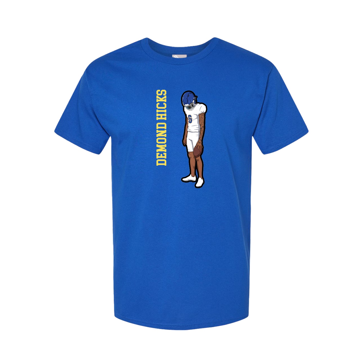 Youth Tee — Name Vertical in Royal