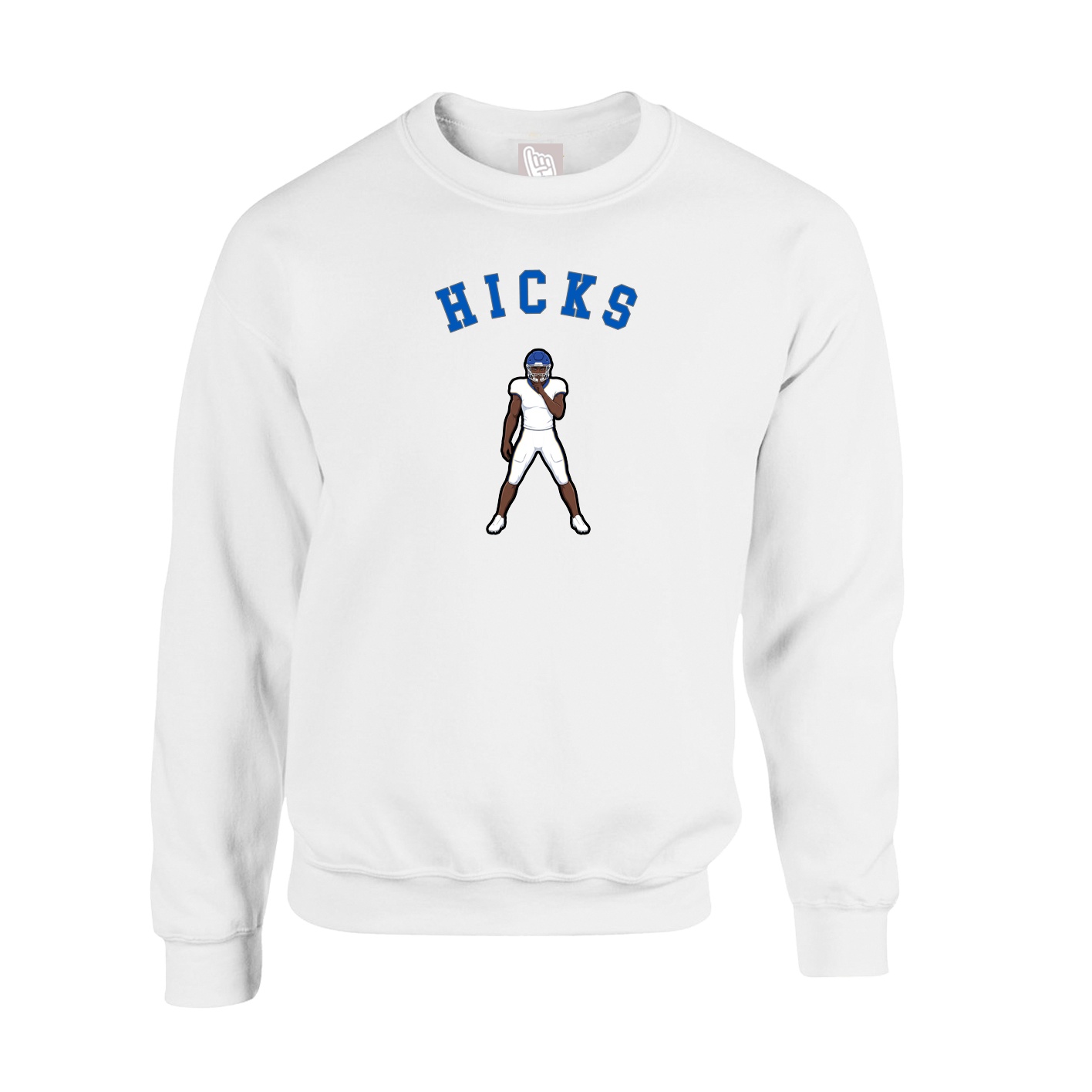 Fleece Crew — Shirsey Arch in White