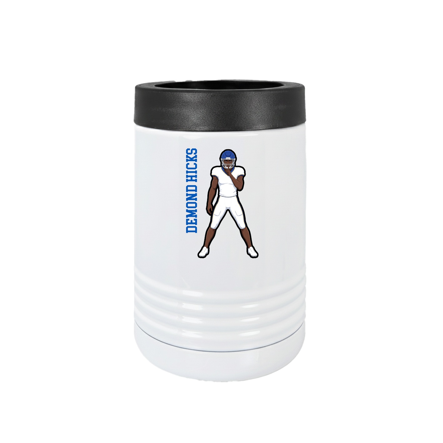 Beverage Holder — Name Vertical in White