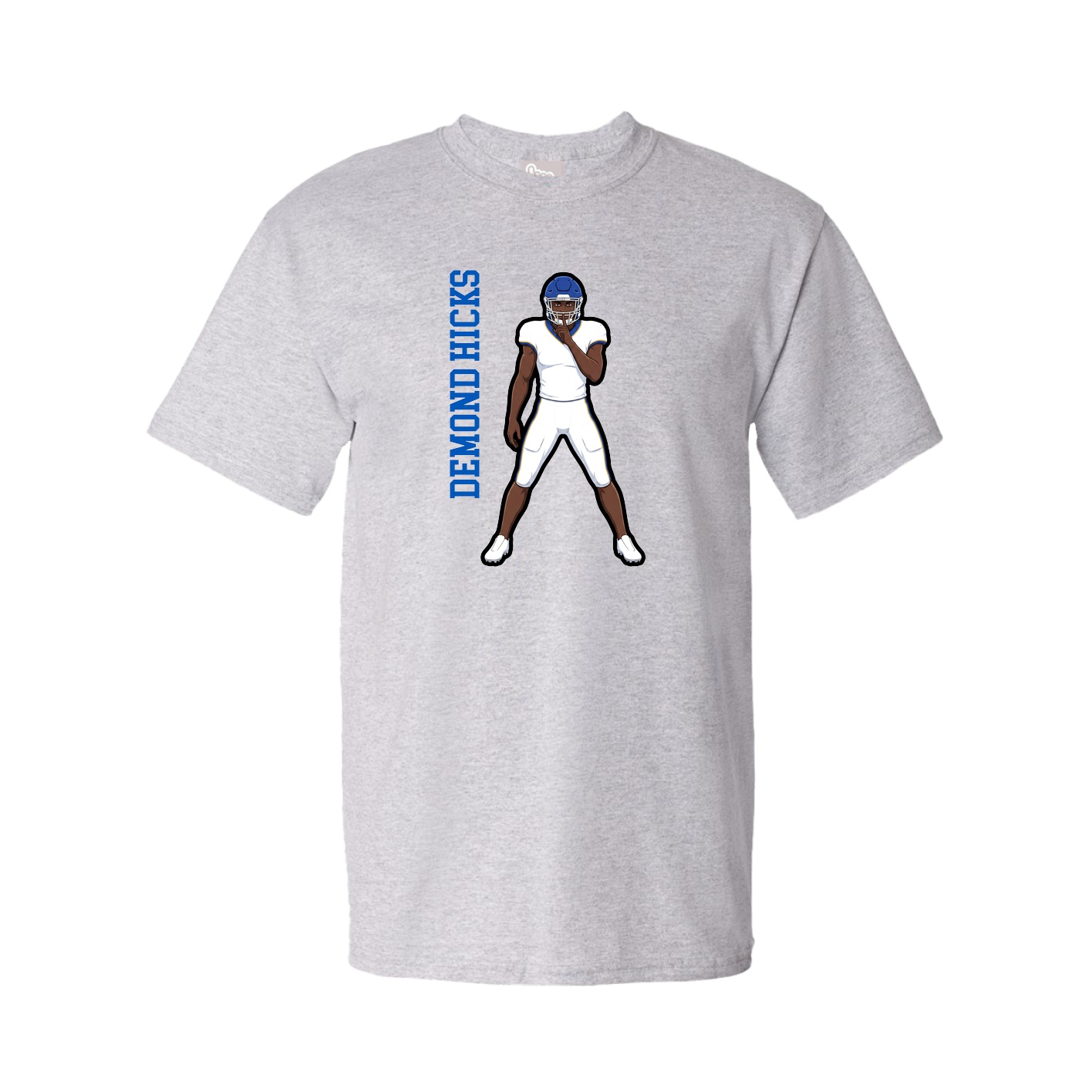 Tee — Name Vertical in Grey