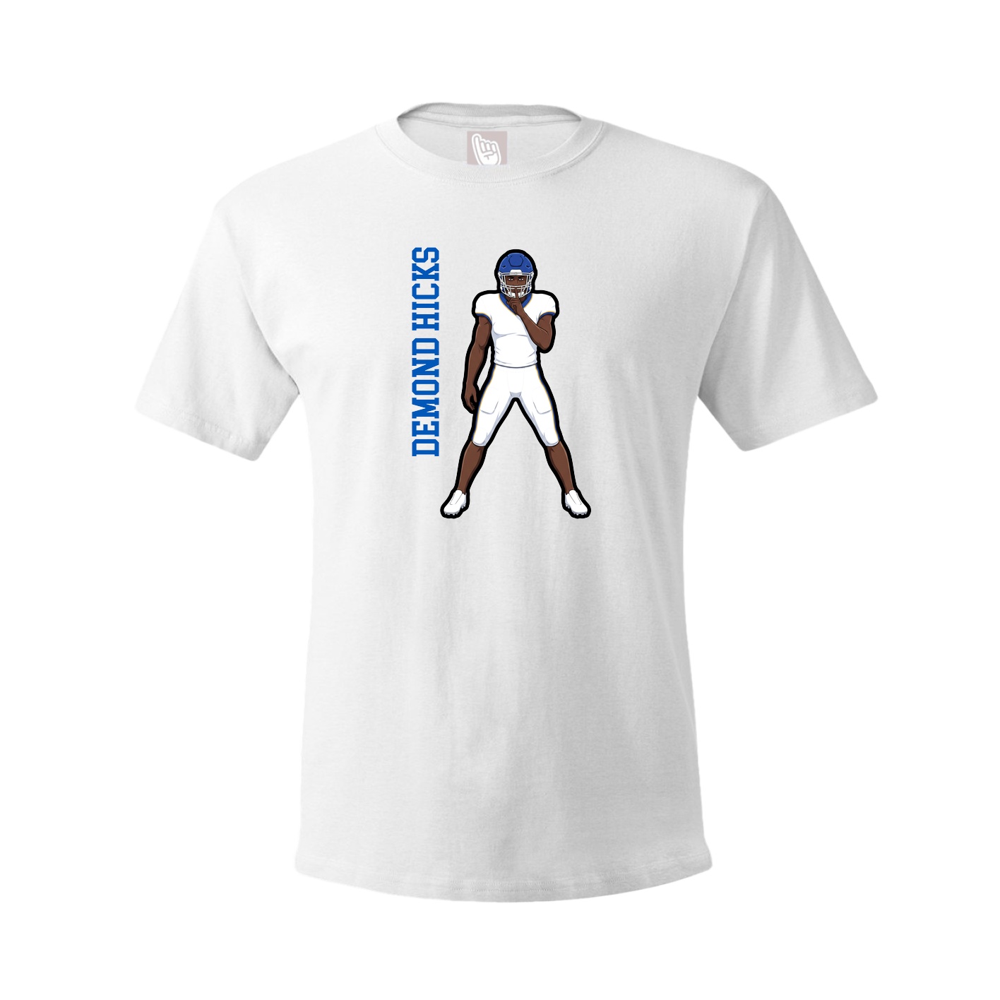 Tee — Name Vertical in White