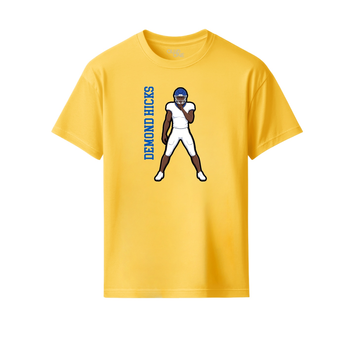 Youth Tee — Name Vertical in Yellow