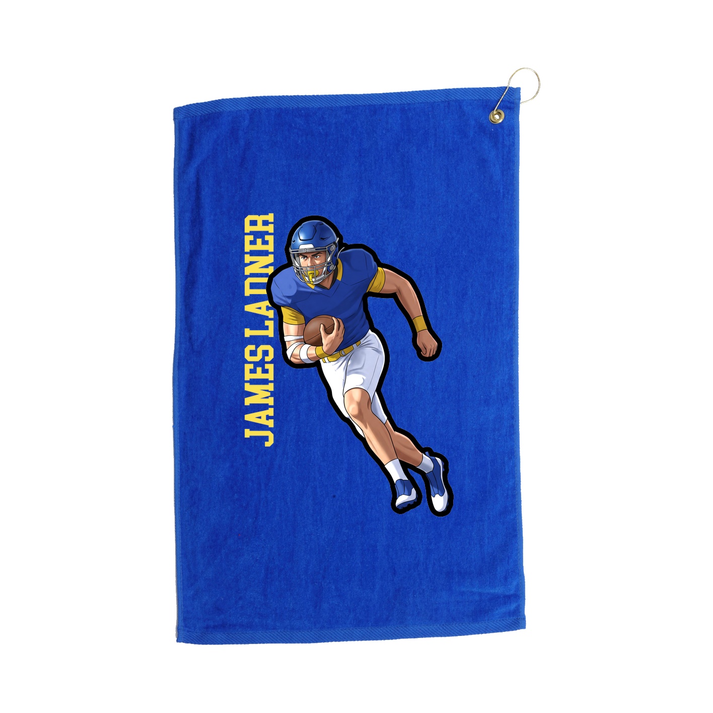 Golf Towel — Name Vertical in Royal