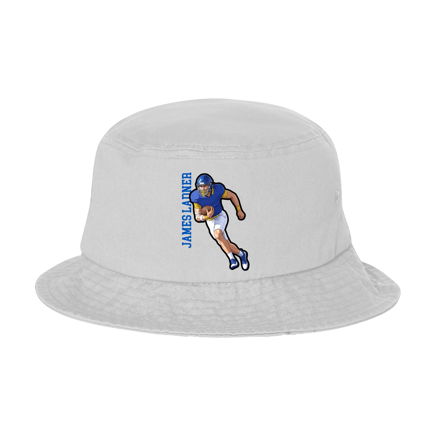 Bucket Cap — Name Vertical in White