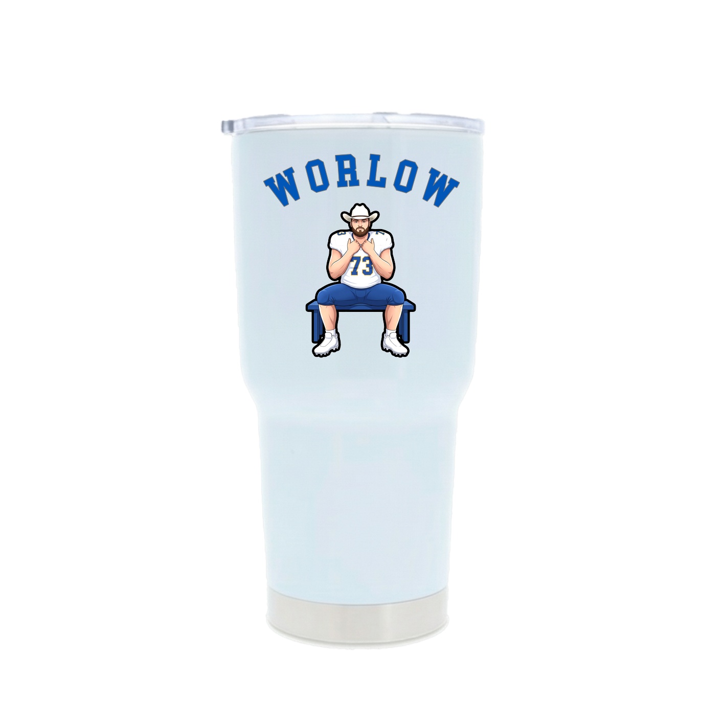 30oz Stainless Steel Tumbler — Shirsey Arch in White