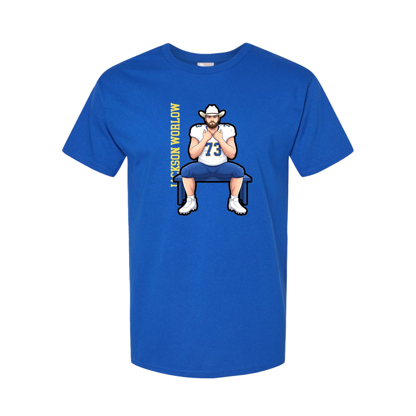 Youth Tee — Name Vertical in Royal