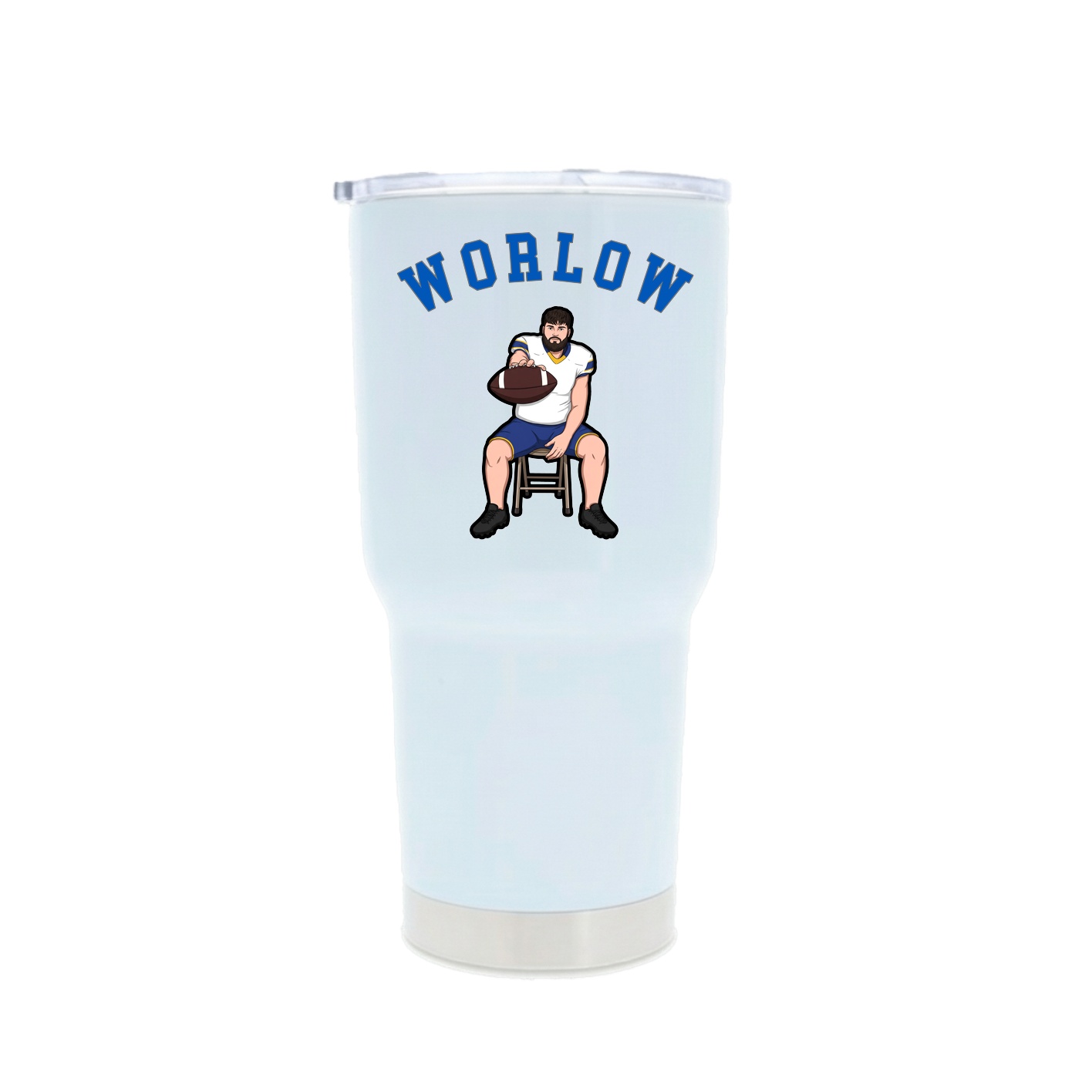 30oz Stainless Steel Tumbler — Shirsey Arch in White