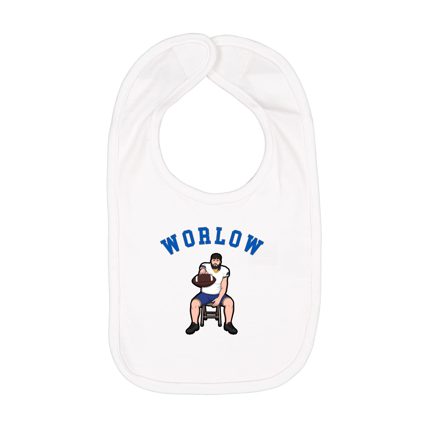 Infant Bib — Shirsey Arch in White