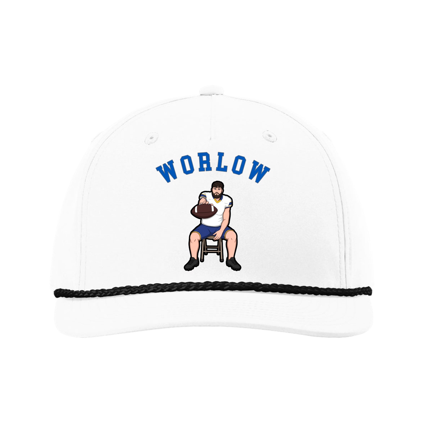 Five-Panel Classic Rope Cap — Shirsey Arch in White