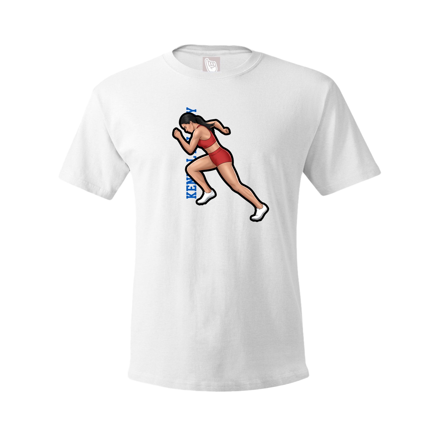 Youth Tee — Name Vertical in White