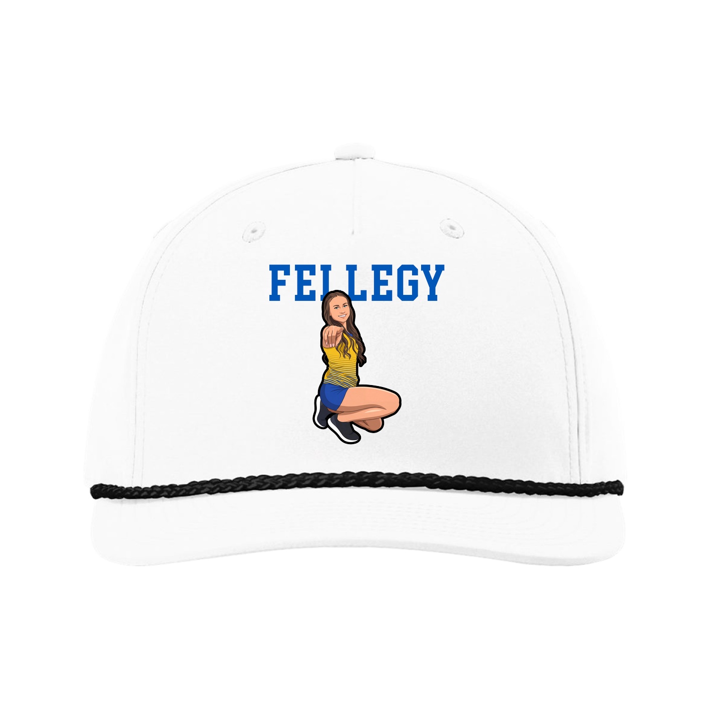 Five-Panel Classic Rope Cap — Shirsey in White