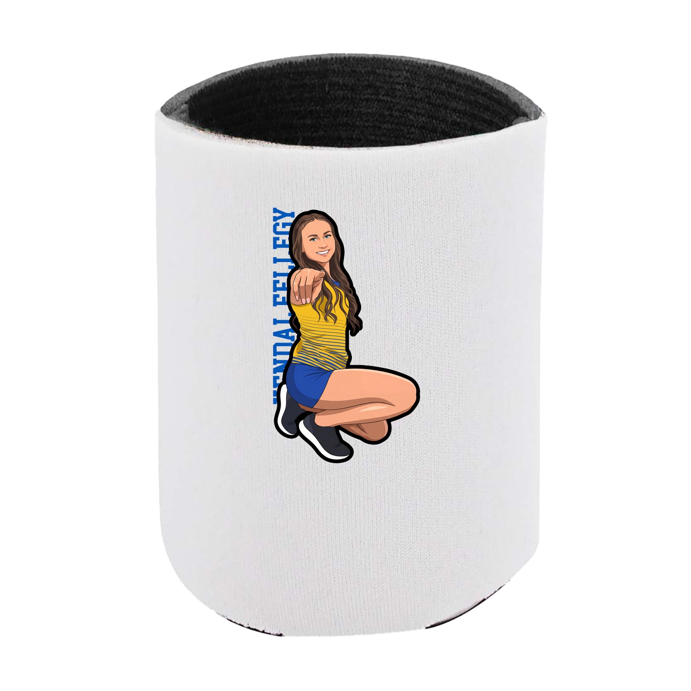 Can Holder — Name Vertical in White