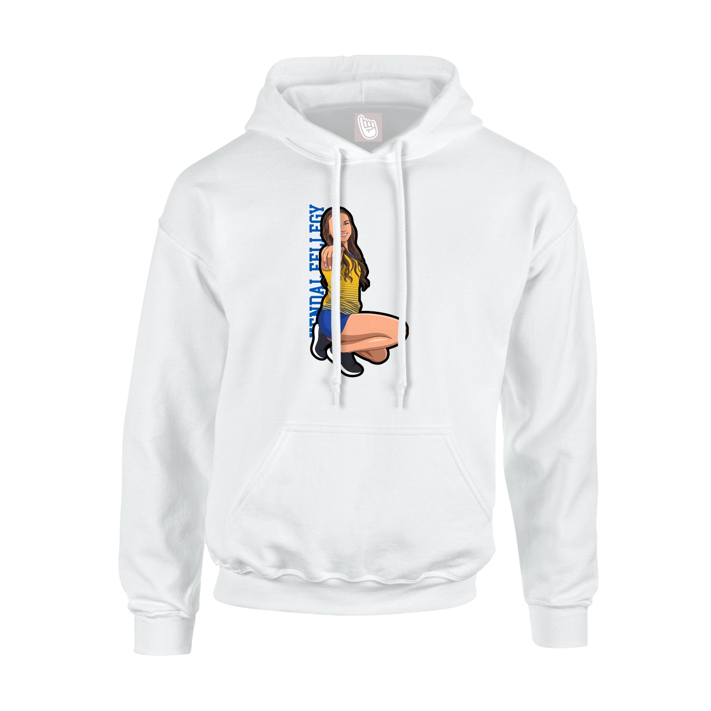 Youth Hoodie — Name Vertical in White