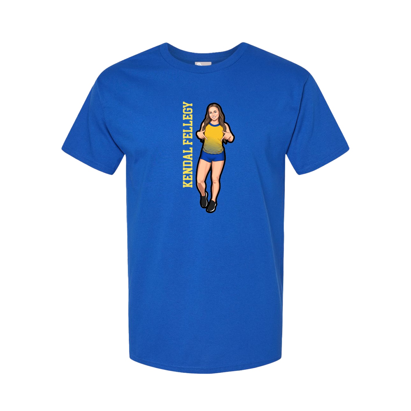 Tee — Name Vertical in Royal