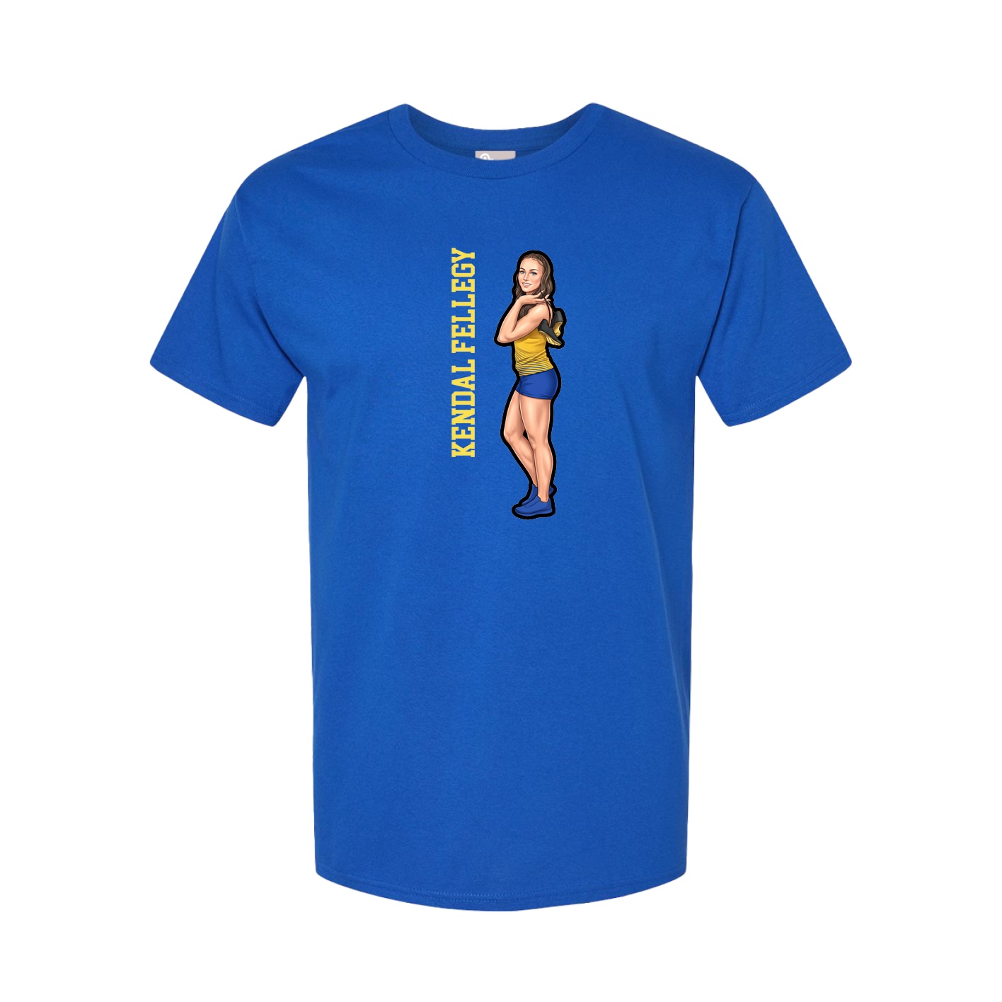 Tee — Name Vertical in Royal