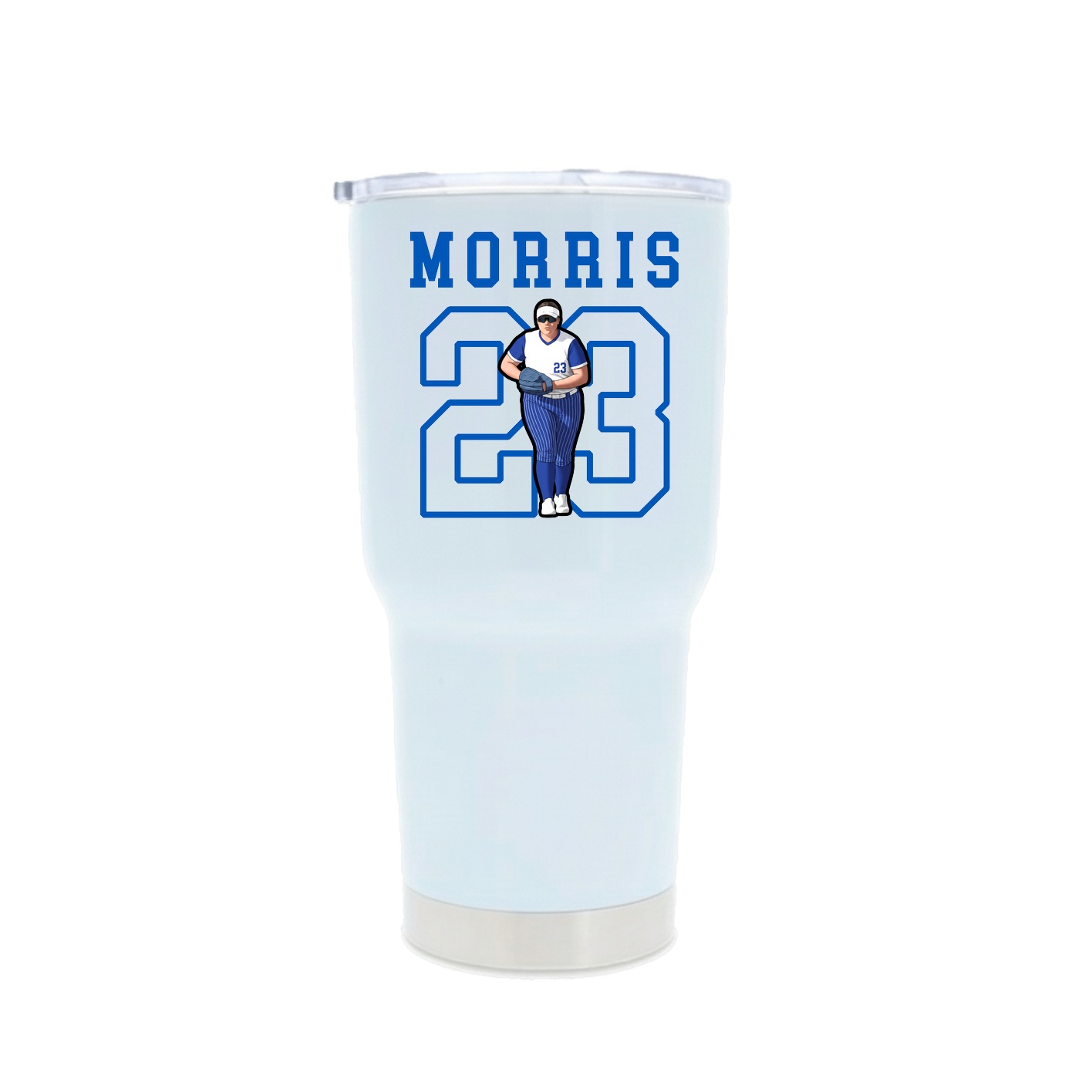 30oz Stainless Steel Tumbler — Shirsey in White
