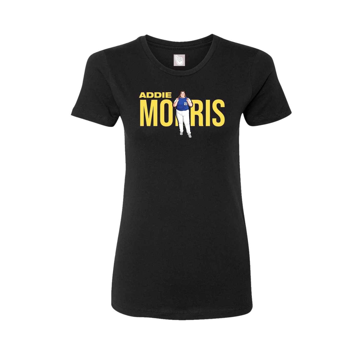 Fitted Women's Tee — Player Name in Black