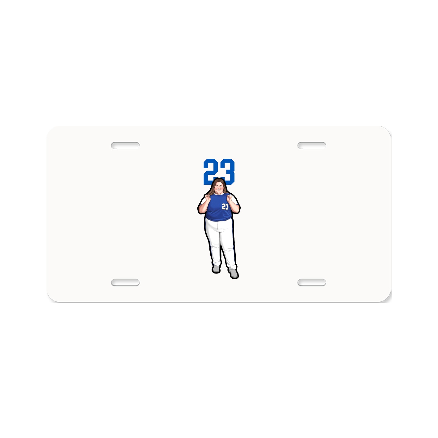 License Plate — Number Top in Classic