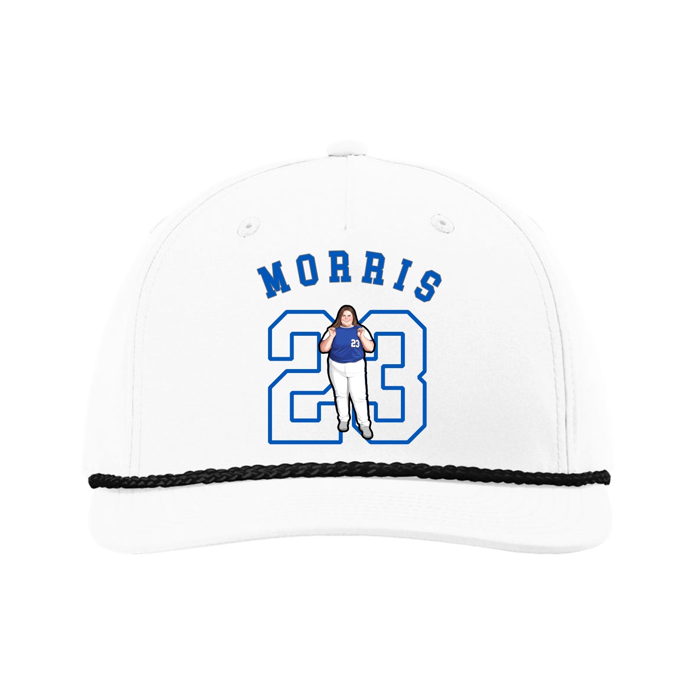 Five-Panel Classic Rope Cap — Shirsey Arch in White