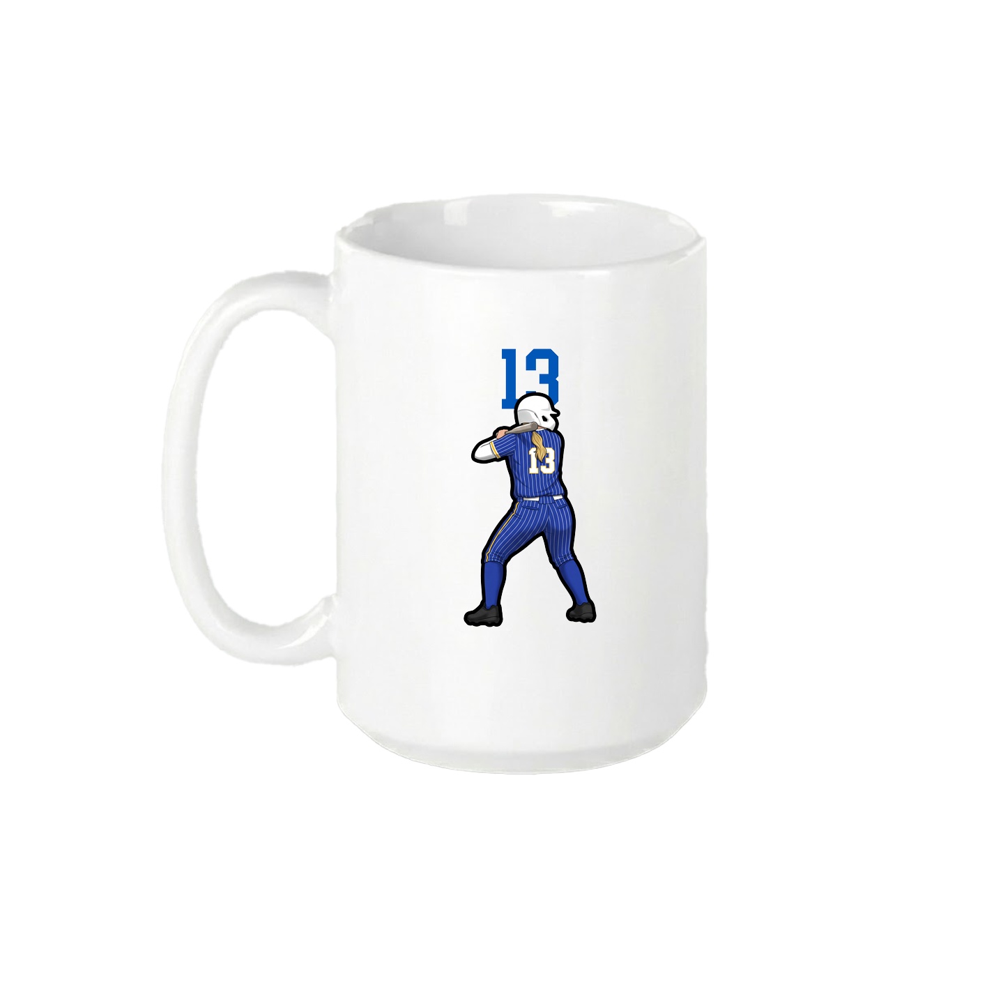 15oz Coffee Mug — Number Top in White