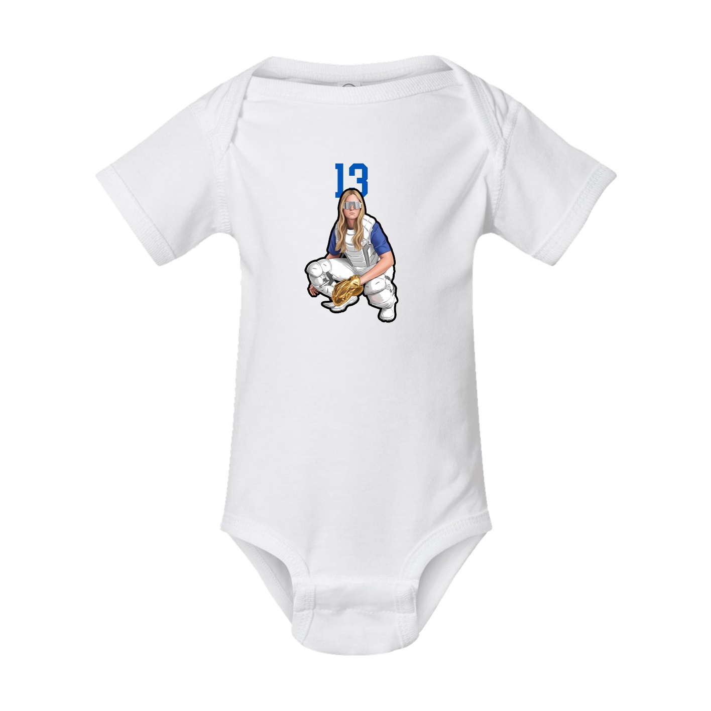 Baby Onesie — Number Top in White