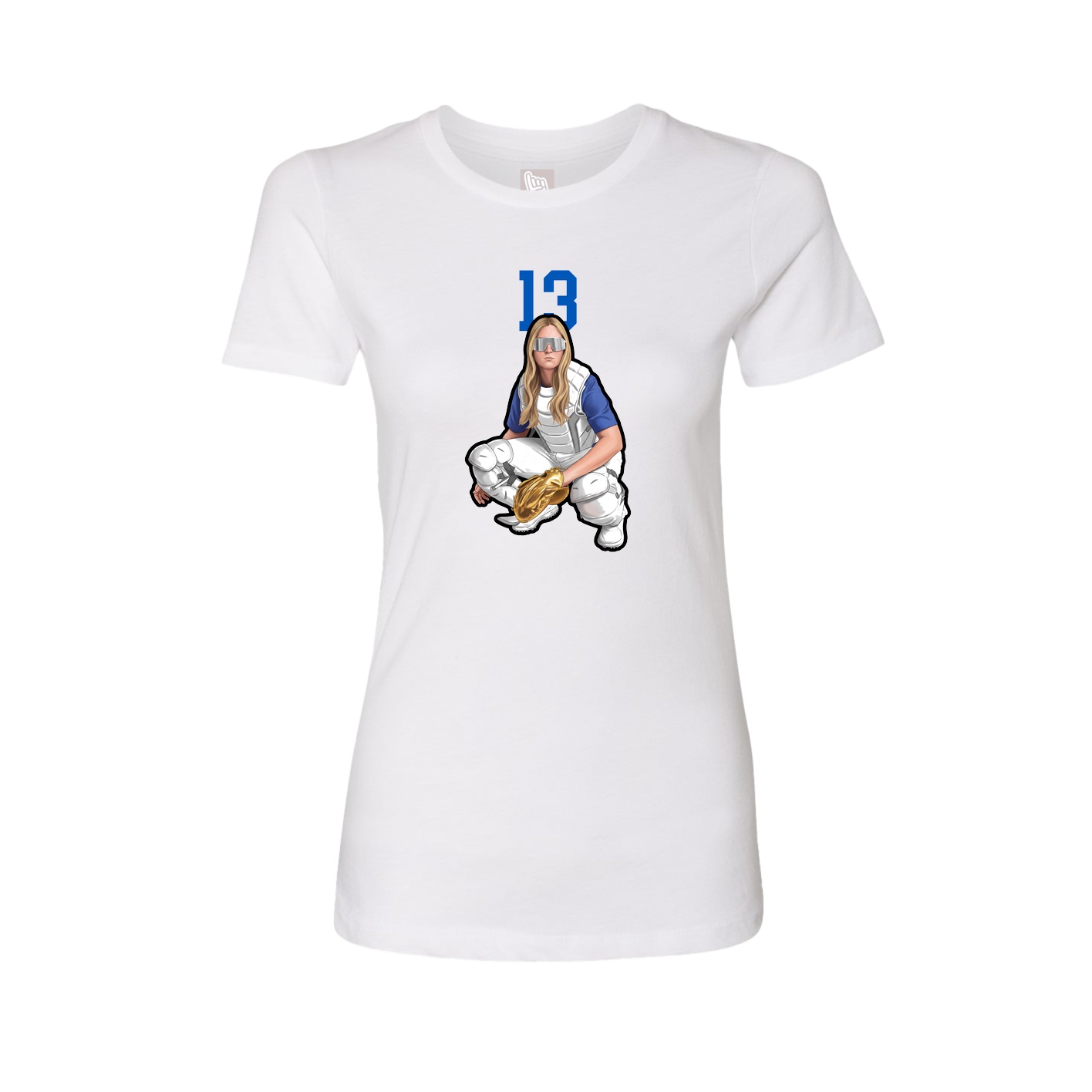 Fitted Women's Tee — Number Top in White