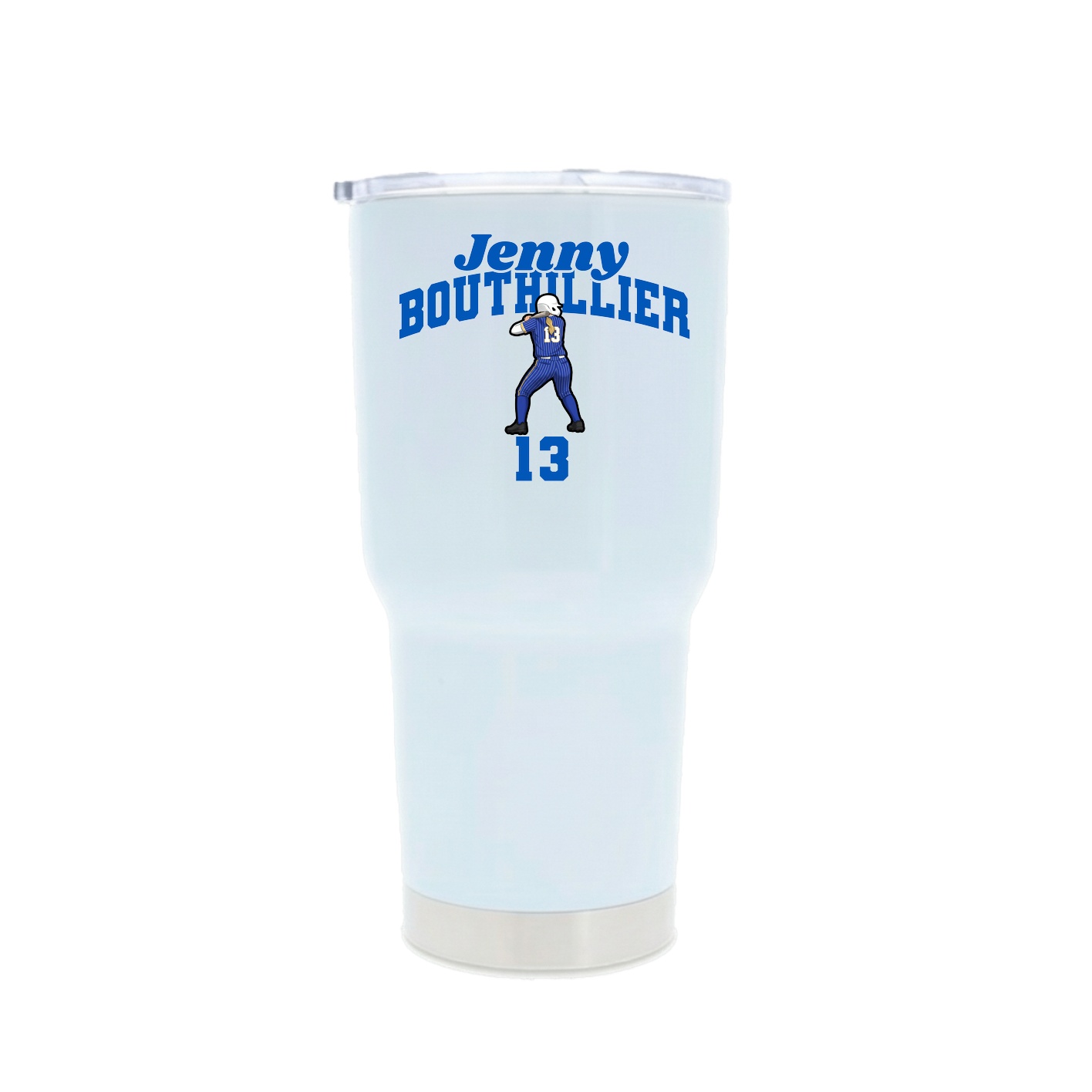 30oz Stainless Steel Tumbler — Signature Arch in White