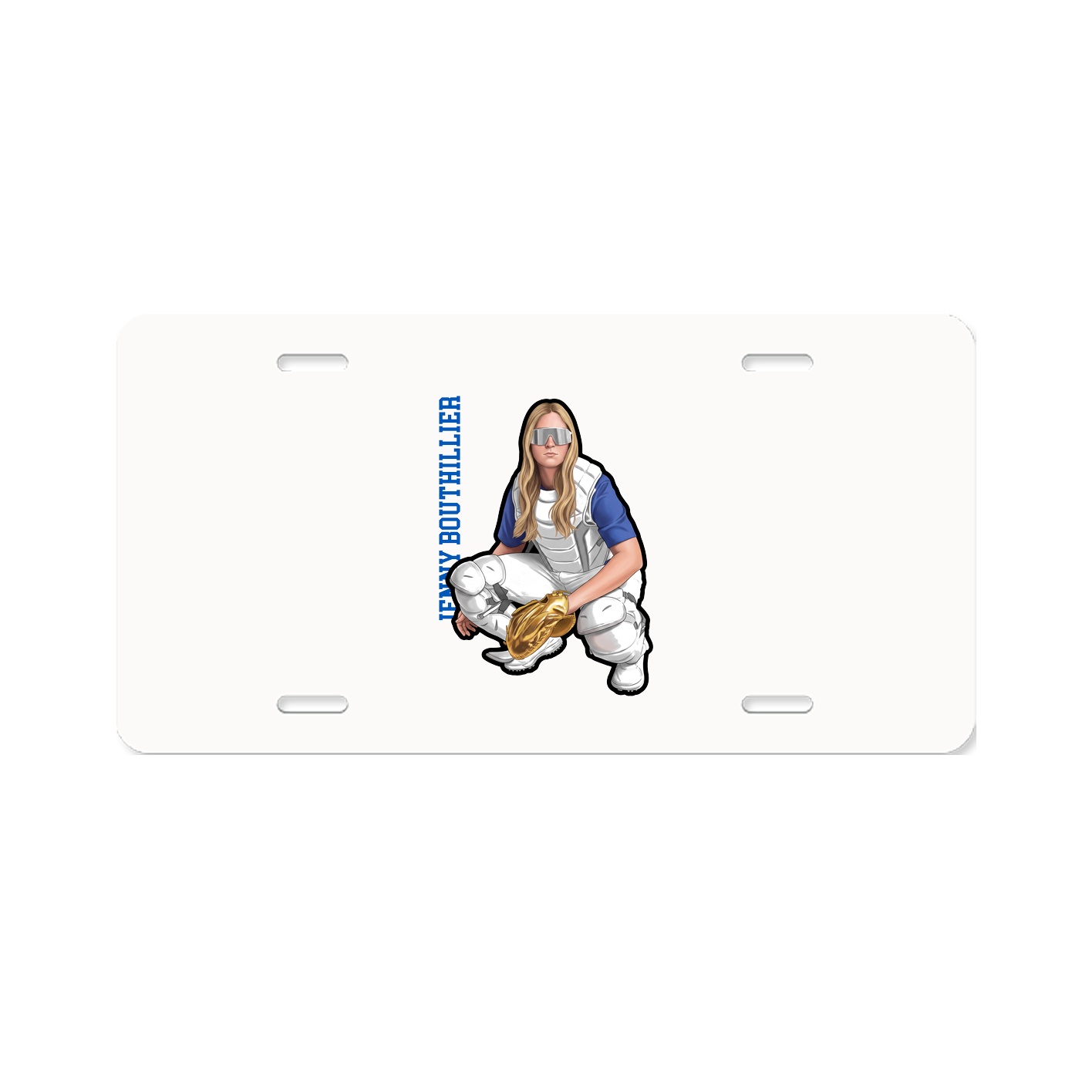 License Plate — Name Vertical in Classic