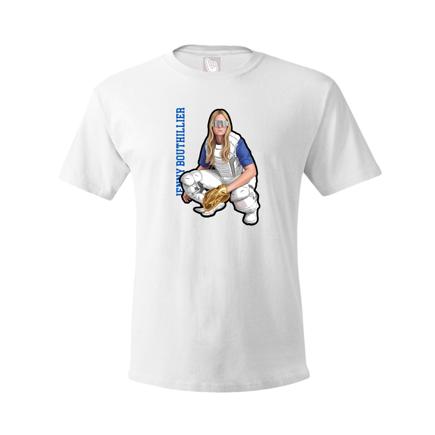 Youth Tee — Name Vertical in White