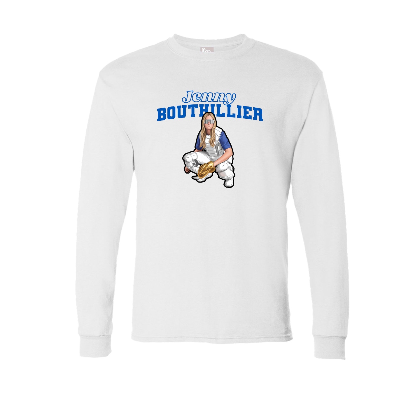 Long Sleeve Tee — Name Arch in White