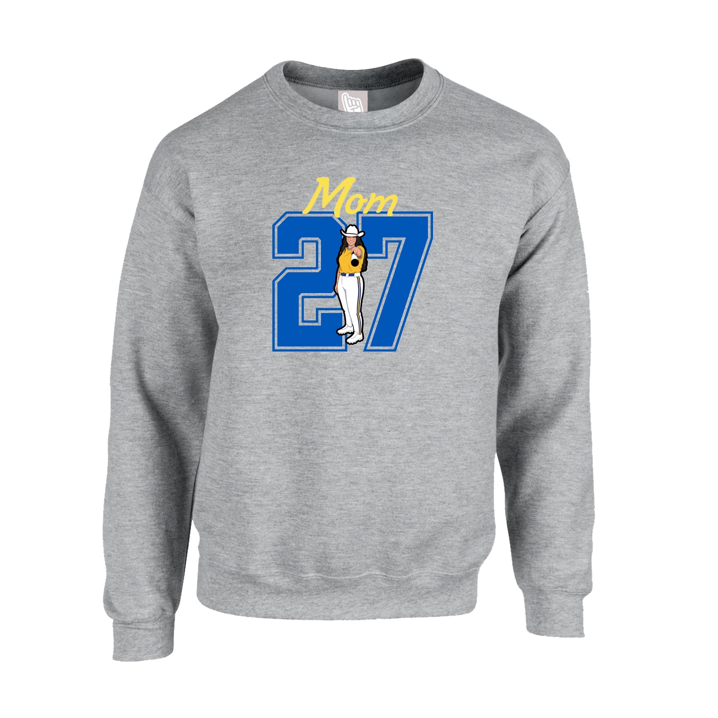 Fleece Crew — Mothers Day Shirsey in Grey