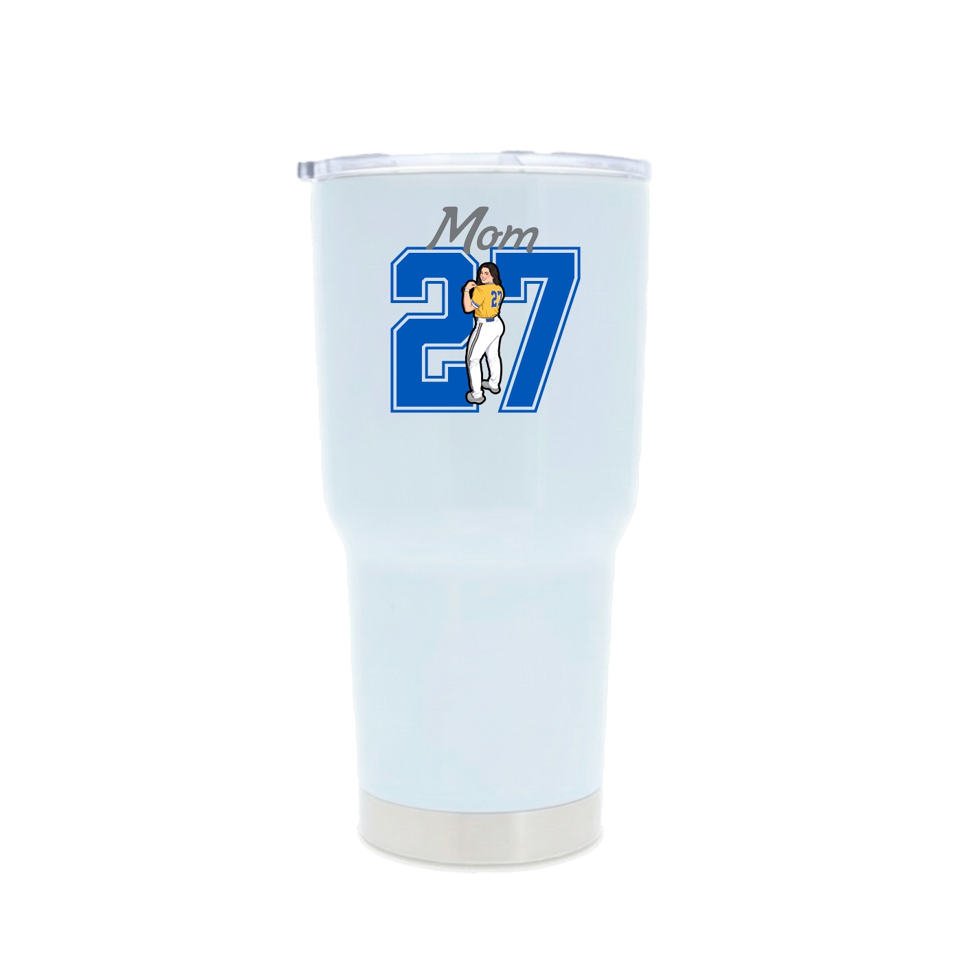 30oz Stainless Steel Tumbler — Mothers Day Shirsey in White