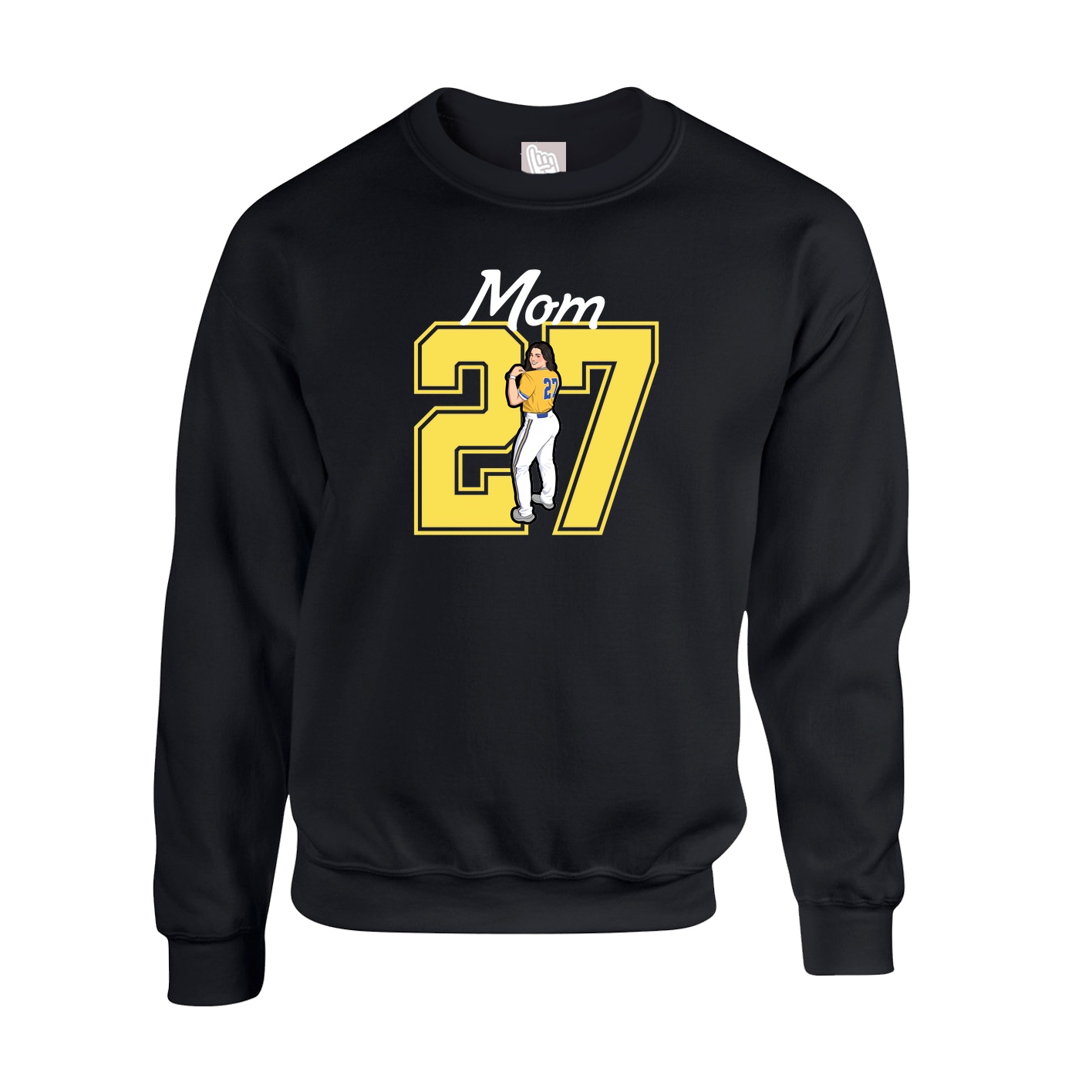 Fleece Crew — Mothers Day Shirsey in Black