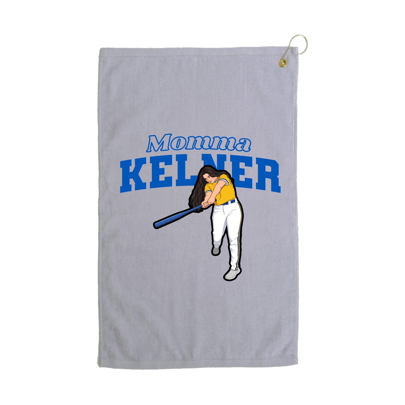 Golf Towel — Mothers Day Block in Grey