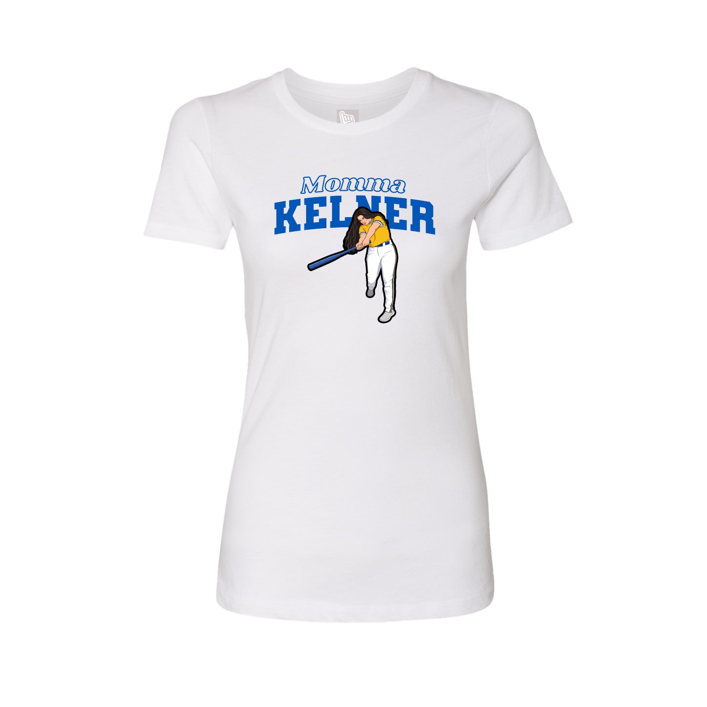 Womens Tee — Mothers Day Block in White