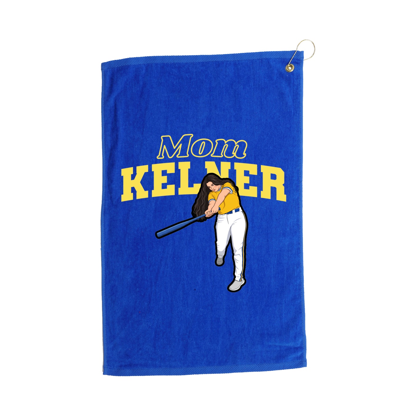 Golf Towel — Mothers Day Block in Royal