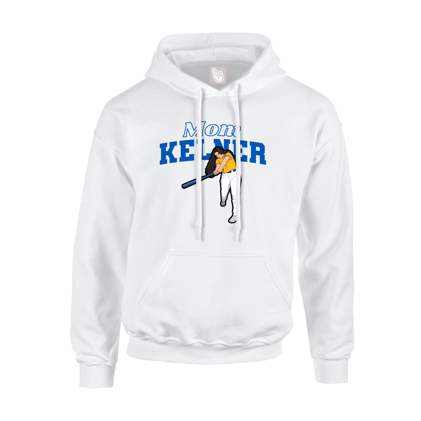 Youth Hoodie — Mothers Day Block in White