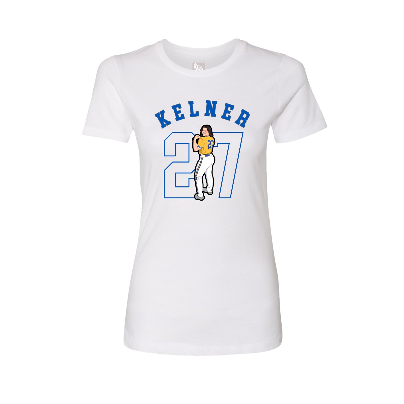 Fitted Women's Tee — Shirsey Arch in White