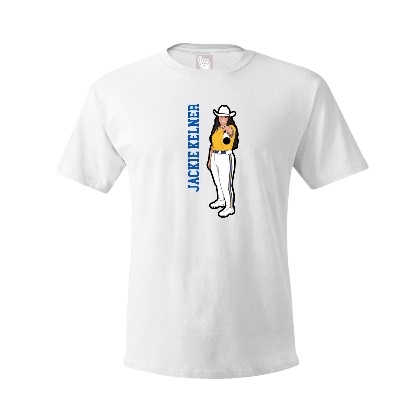 Youth Tee — Name Vertical in White