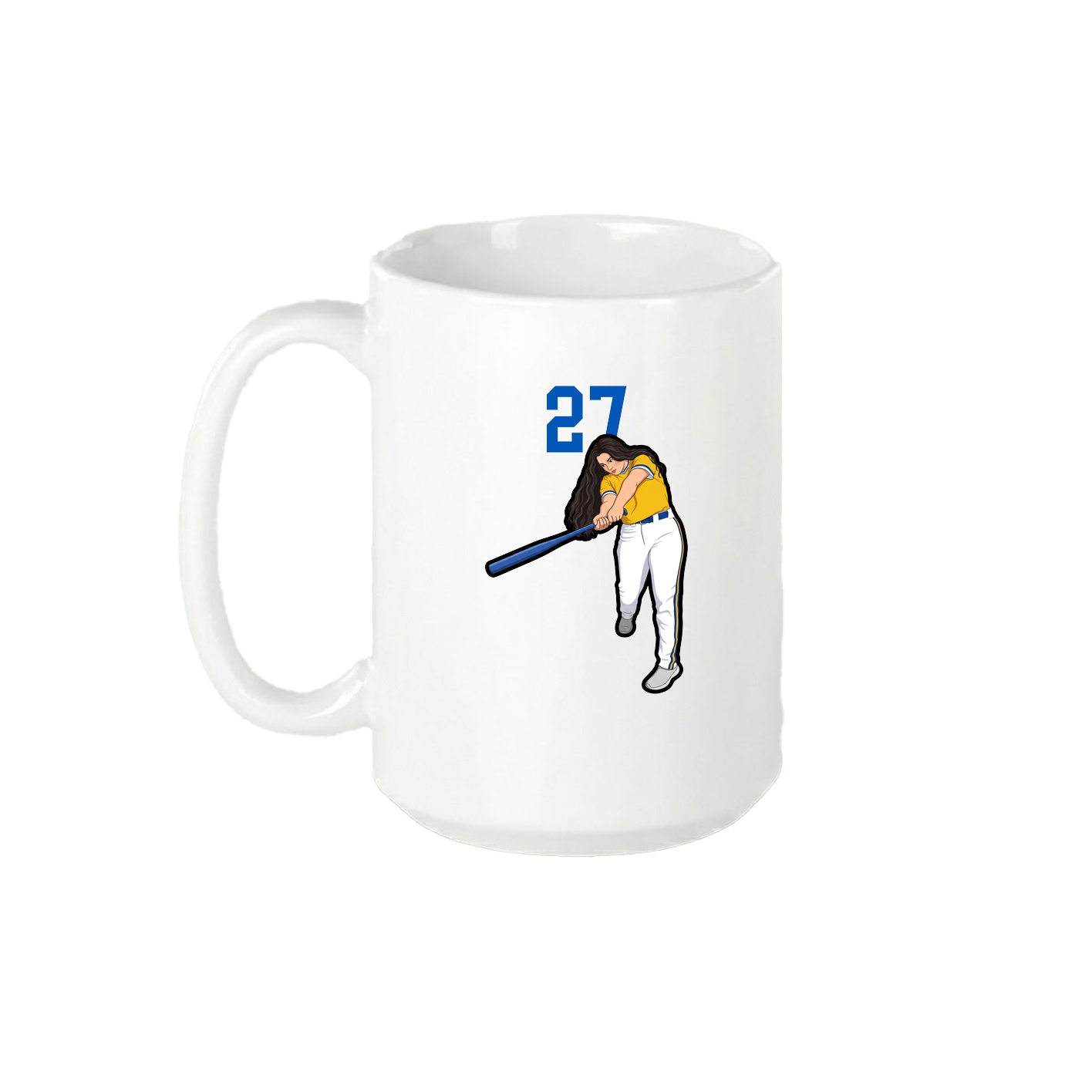 15oz Coffee Mug — Number Top in White