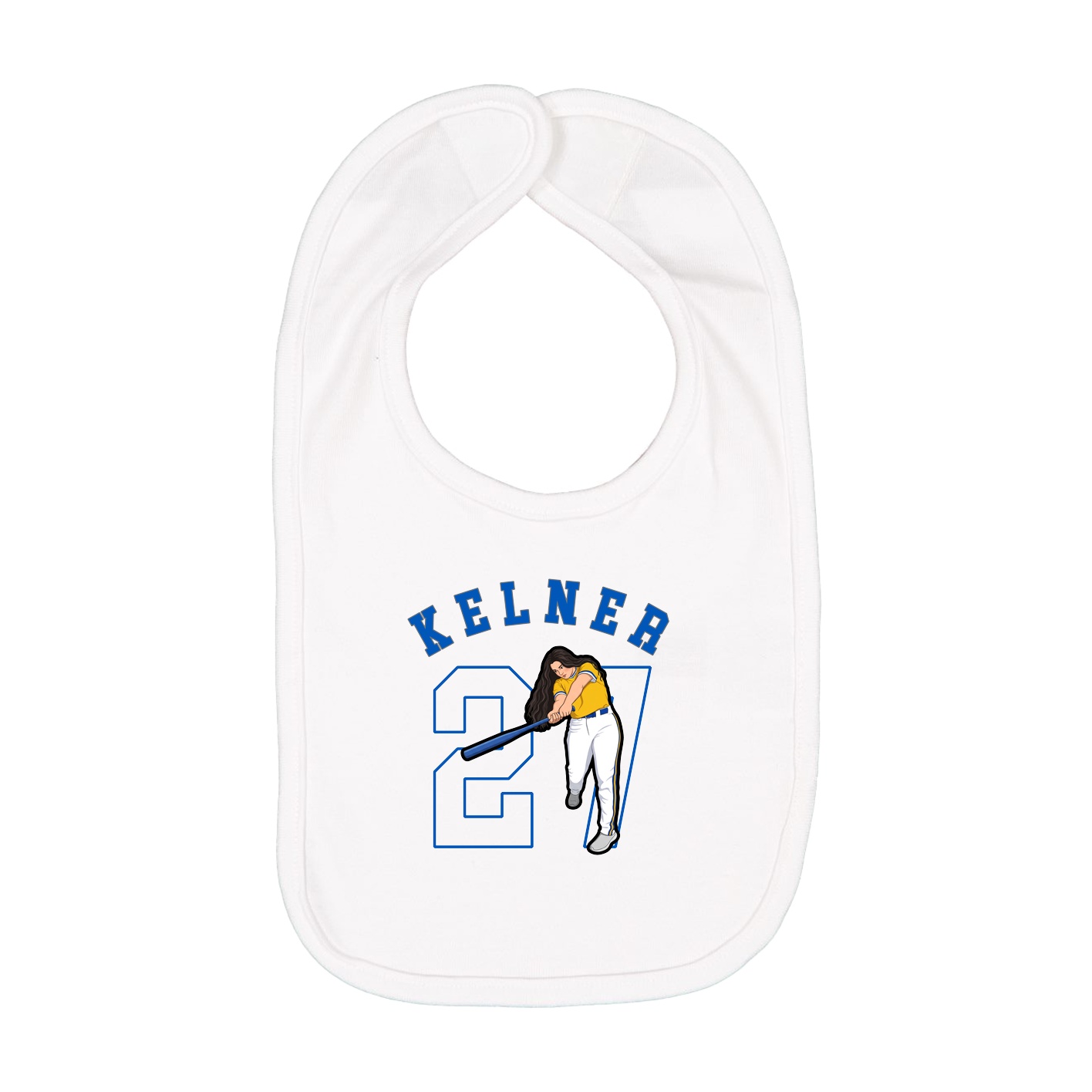 Infant Bib — Shirsey Arch in White
