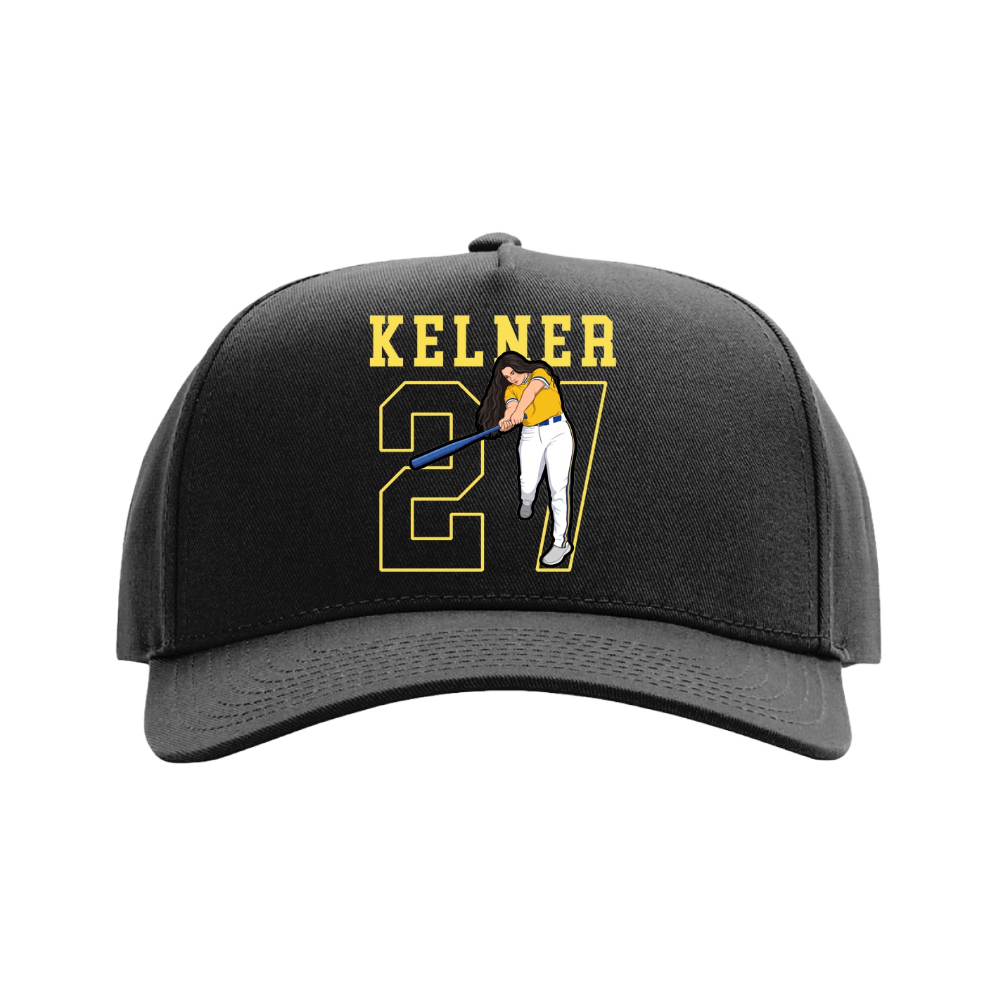 Full Fabric Five-Panel Champ Cap — Shirsey in Black