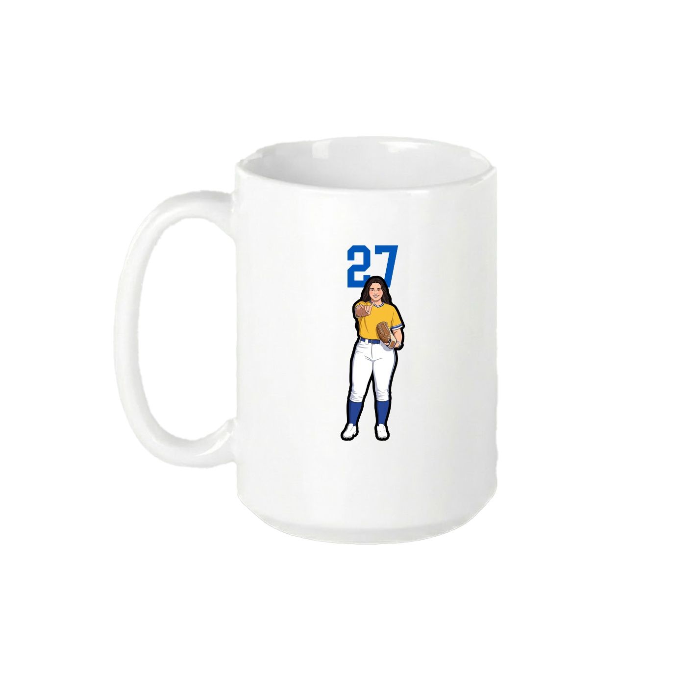 15oz Coffee Mug — Number Top in White