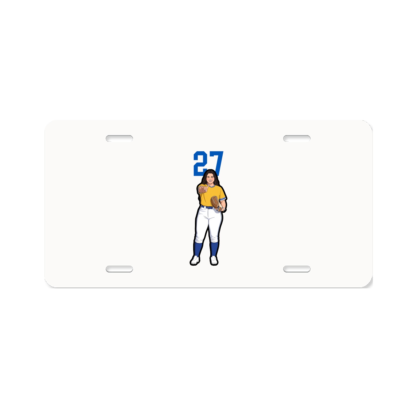 License Plate — Number Top in Classic