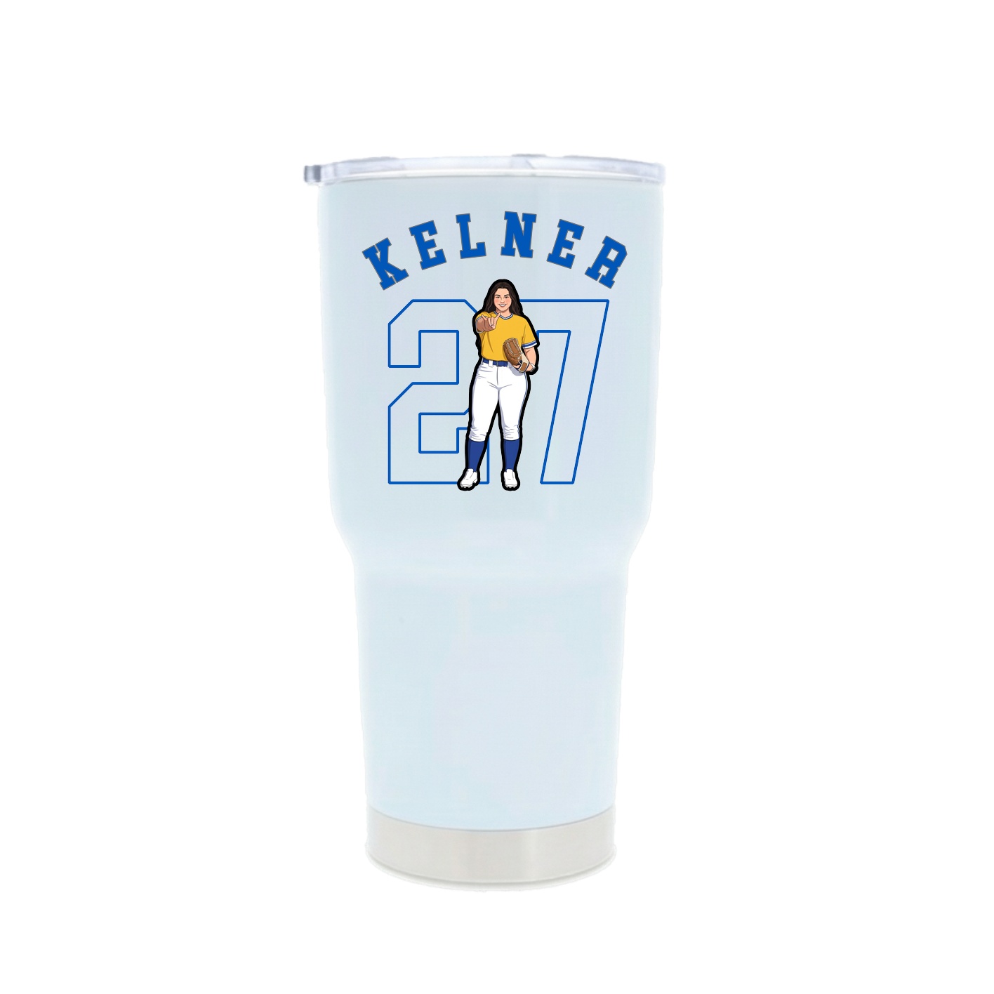 30oz Stainless Steel Tumbler — Shirsey Arch in White