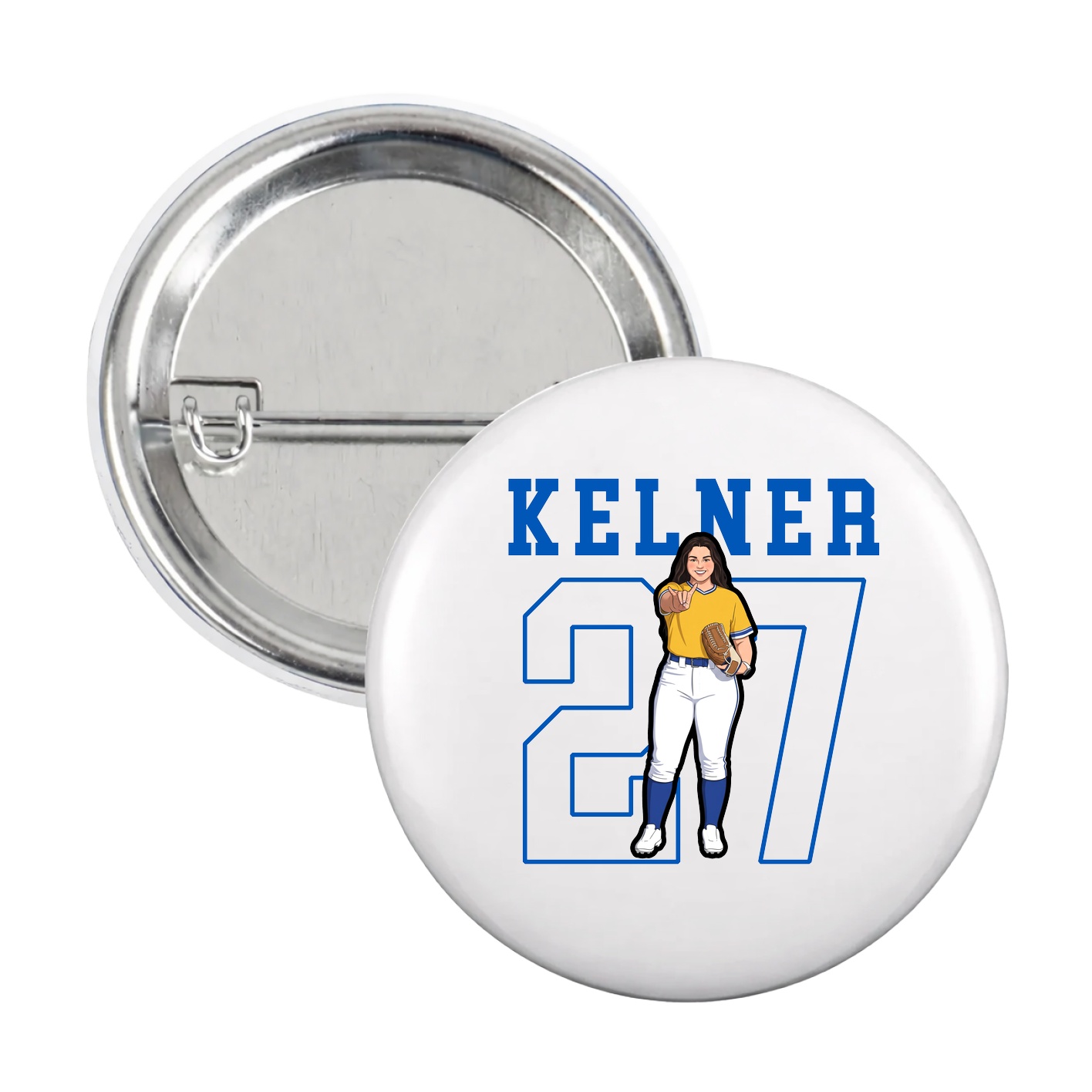 Game Day Button — Shirsey in White