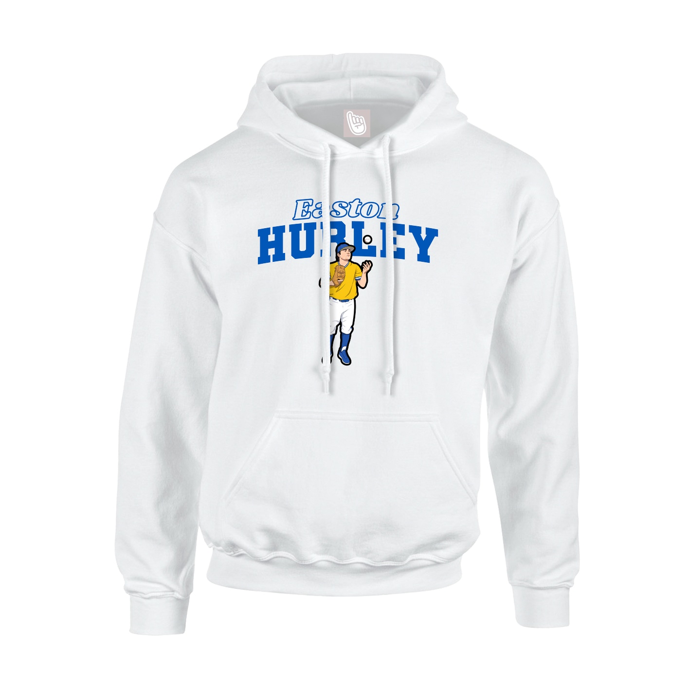 Hoodie — Name Arch in White